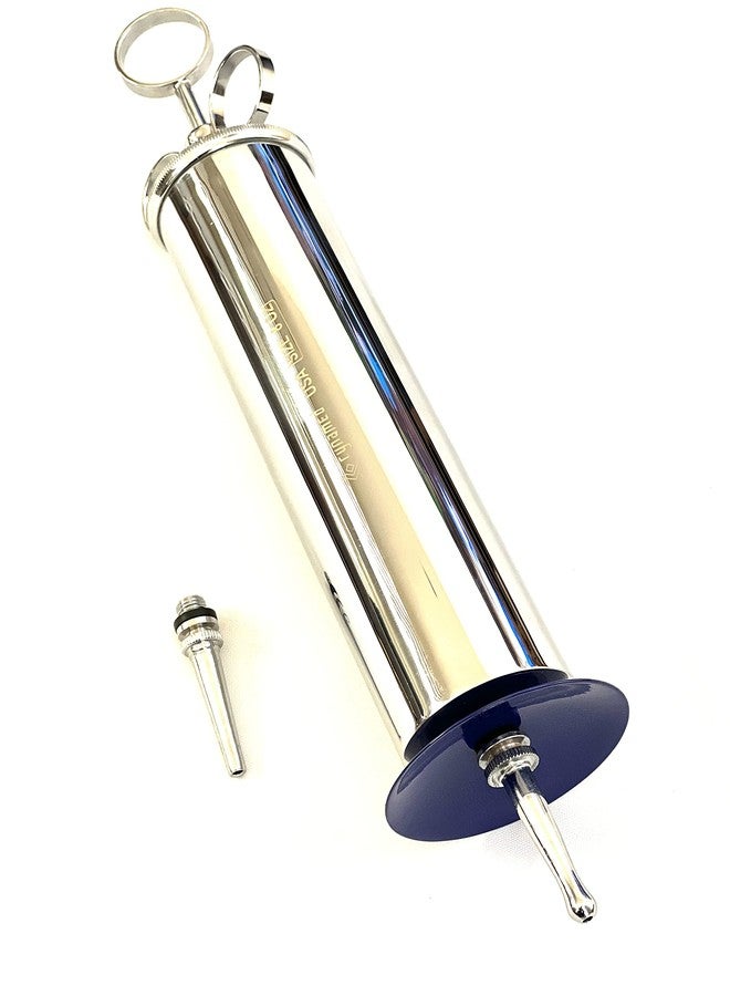 CynaMed -Premium Ear Wax Removal Syringe 8 OZ,6 OZ,4OZ,3 OZ - Brass with Chrome Finish Ideal for Household, EMT, Firefighter, Police, Medical Student, School and Hobby (8 OZ) - Image 3